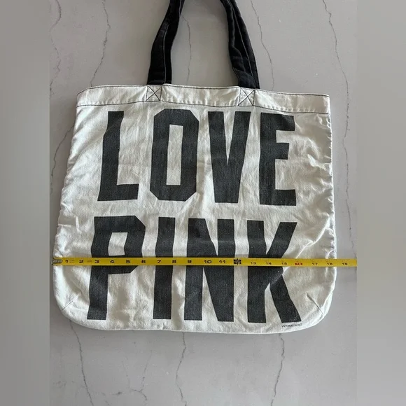PINK by Victoria's Secret VS Love Tote Bag Vintage Retro Y2K Throwback - Picture 3 of 10